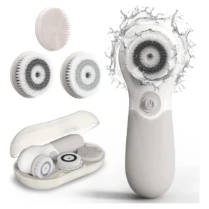 Escova de Limpeza Facial Elétrica Basike 3 em 1 para Esfoliação e Massagem