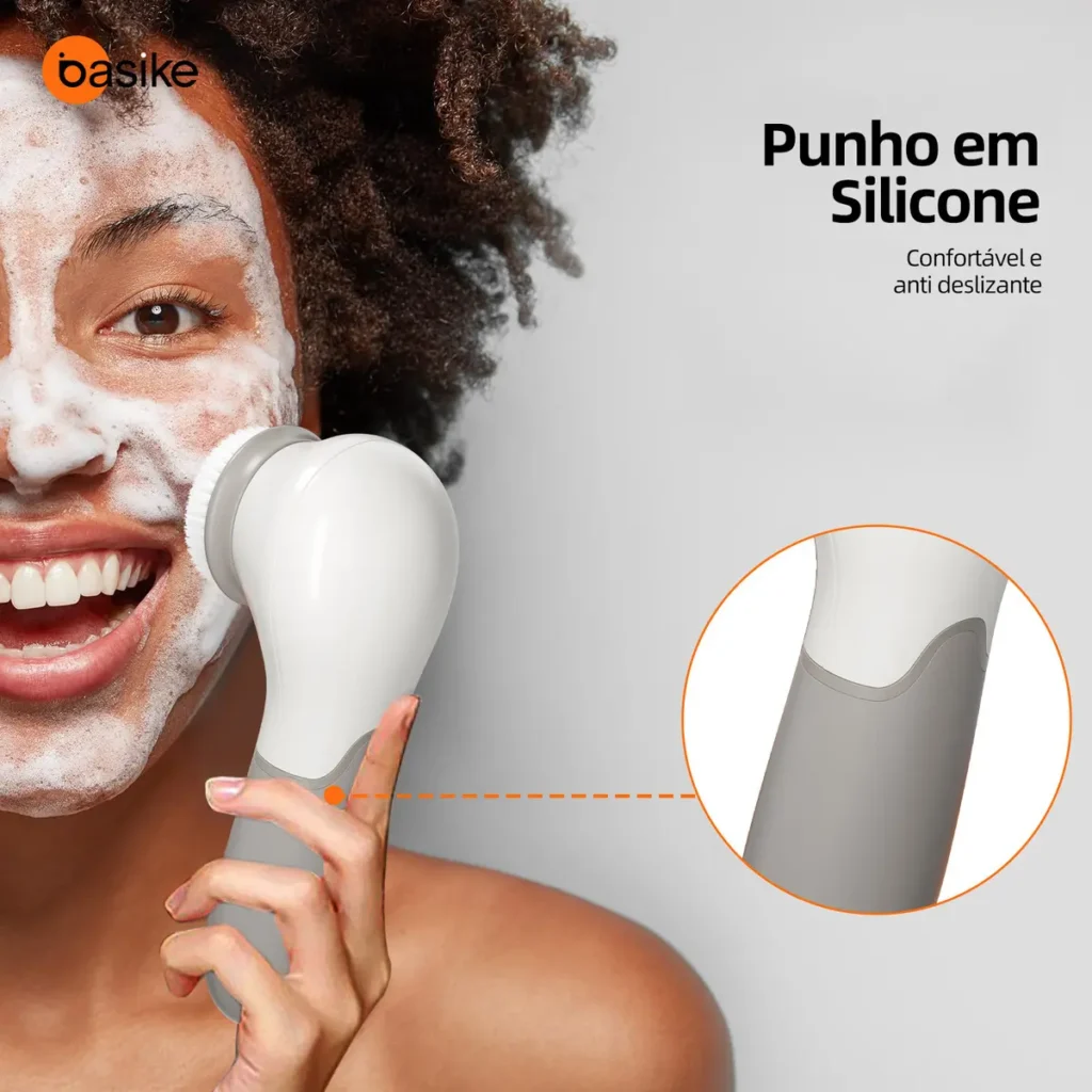 Escova Facial Elétrica Basike 3 em 1