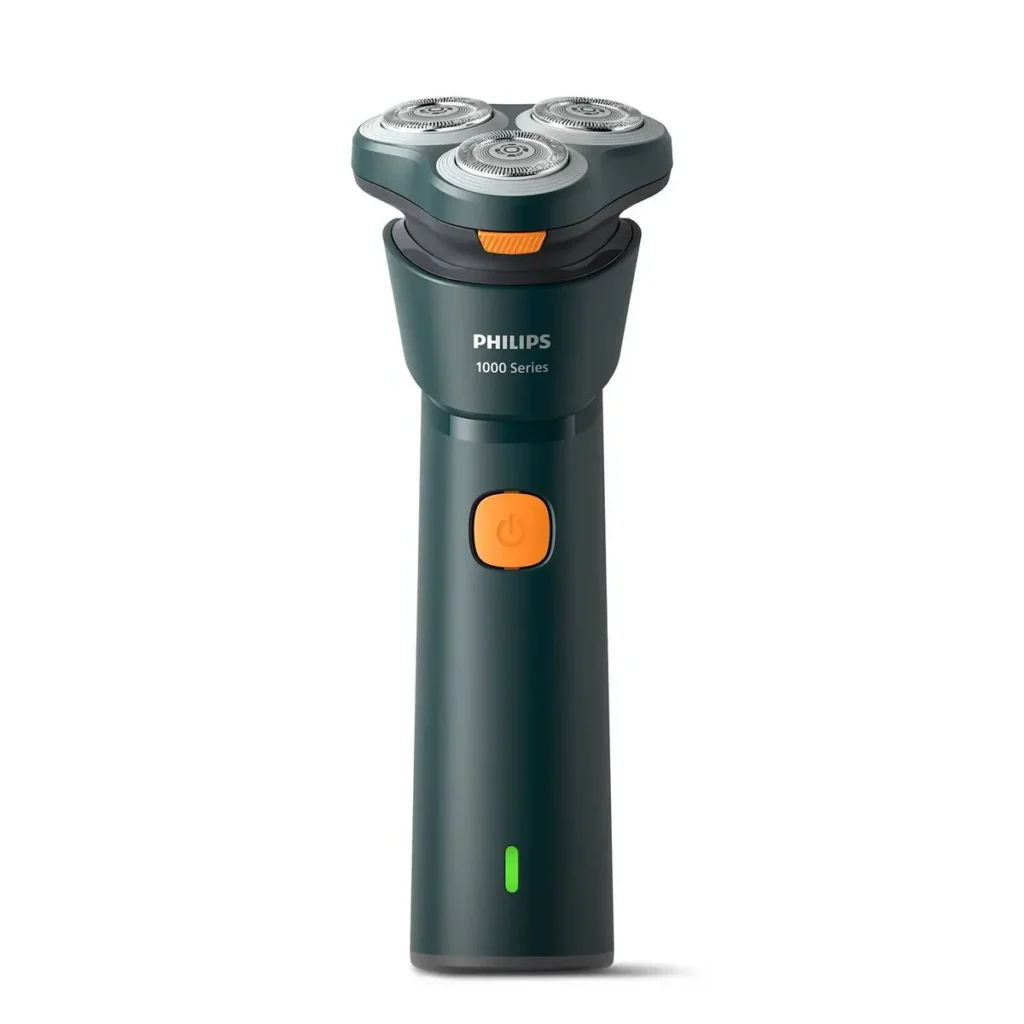 Philips Barbeador Elétrico Série 1000 com Cabeças Flutuantes 3D Barbear rápido e confortável | Lâminas PowerCut | Uso seco e molhado | 35 min sem fio | S1882/00